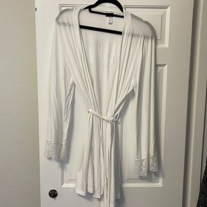 Cosabella White Robe with Lace